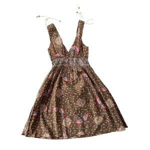 Charolette Ronson Dress /‎ V neck / Butterfly / Flower / XS